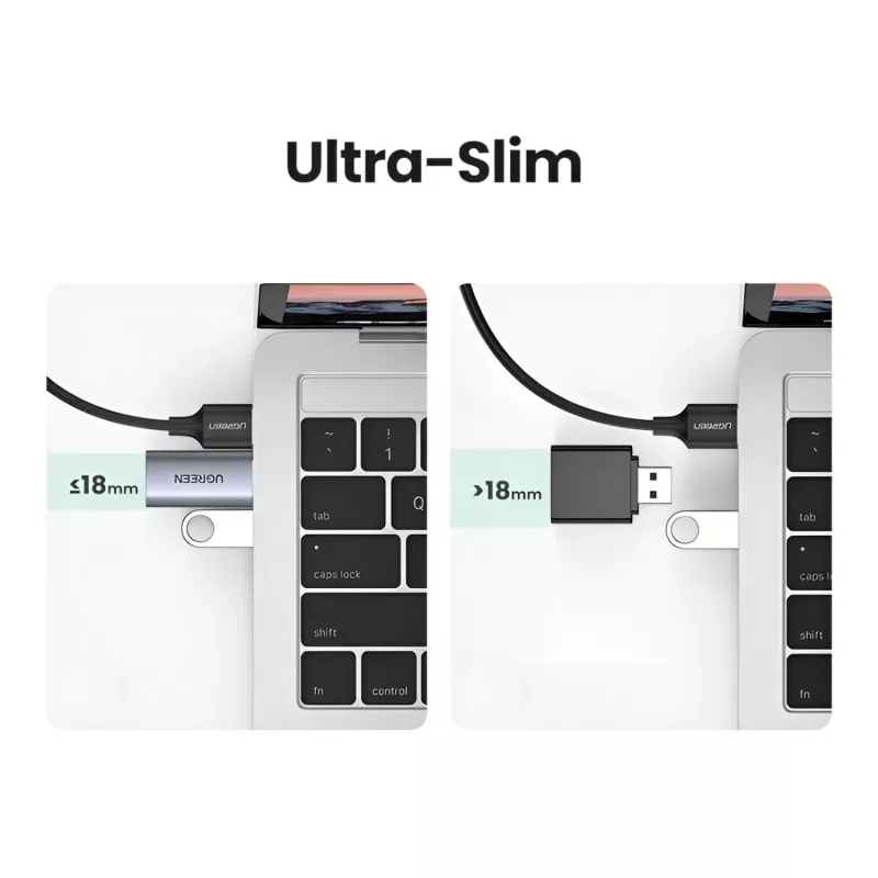 UGREEN CM383-80864 USB-A uz 3,5 mm audio ligzdu ārējais skaņas adapteris - Sudraba