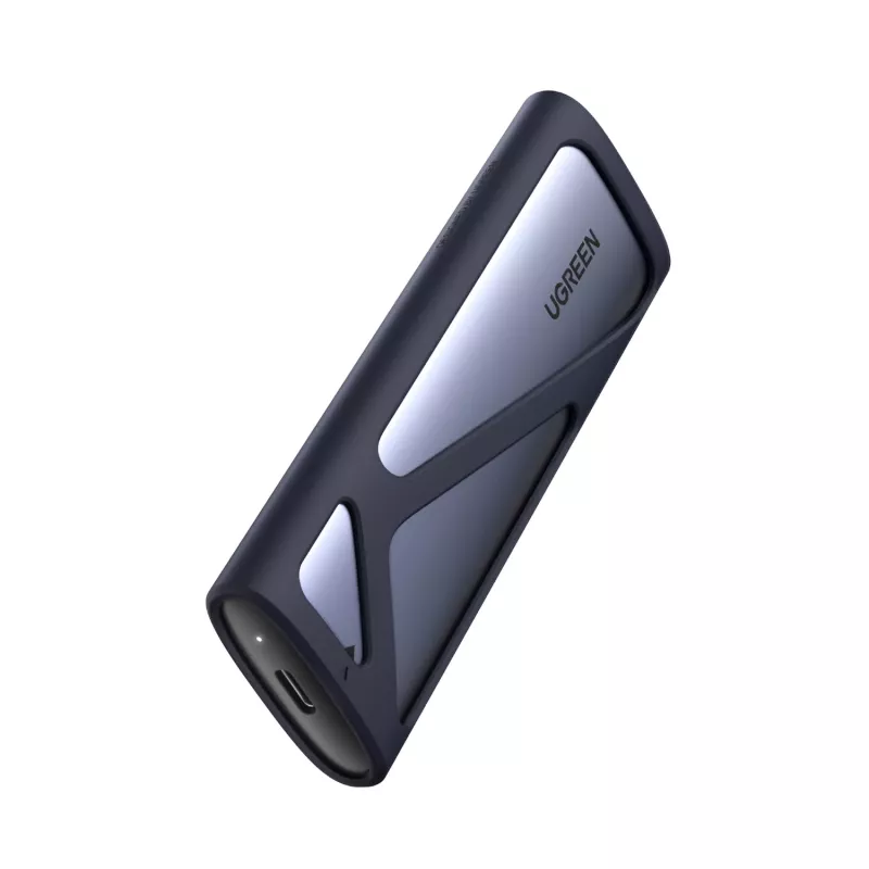 UGREEN CM400-90264 M.2 NVMe/SATA SSD korpuss 10Gbps USB-C 3.2 Gen 2 bez instrumentiem, alumīnija, sudraba