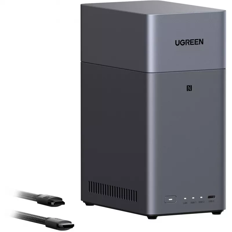 UGREEN DH2300 + 2x 6 TB Seagate IronWolf HDD komplekts (Melns)