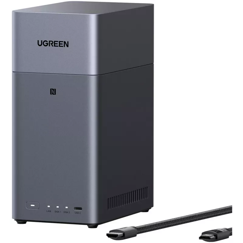 UGREEN DH2300 + 2x 6 TB Seagate IronWolf HDD komplekts (Melns)