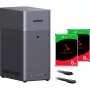 UGREEN DH2300 + 2x 6 TB Seagate IronWolf HDD komplekts (Melns)