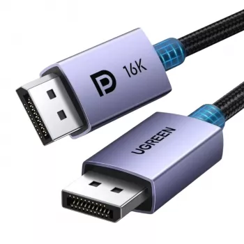 UGREEN DisplayPort 2.1 vīrietis-vīrietis 16K pīts kabelis 3M