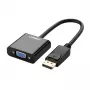 UGREEN DisplayPort vīriešu uz VGA sieviešu pārveidotājs, aktīvs adapteris, Full HD 1080p, zeltīts, melns
