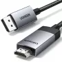 UGREEN DP119 DisplayPort to HDMI kabelis 2m 4K 60Hz Pelēks