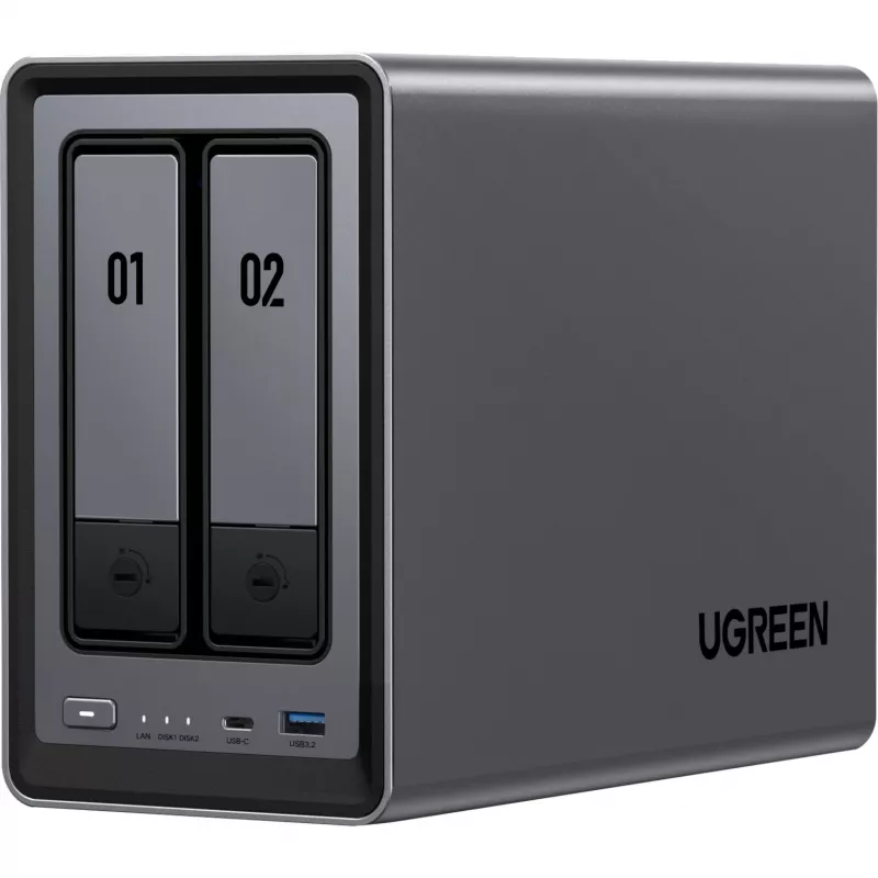 UGREEN DXP2800+ 2x Seagate IronWolf HDD komplekts - 2 vietu NAS ar Intel Celeron N5105, 8 GB DDR4, 2x 2.5GbE, 2x 4TB HDD iekļauti