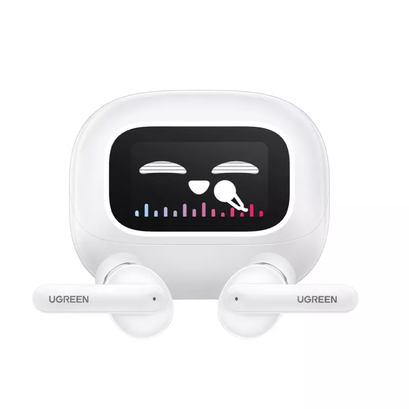 UGREEN EchoBuds Magic bezvadu austiņas ar aktīvo trokšņu slāpēšanu, Bluetooth 5.2, IPX5 ūdensizturība – balta