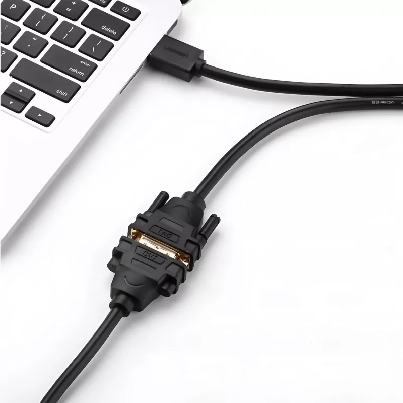 UGREEN HD106 HDMI-DVI kabelis, 2m, melns, 1080p, zeltīti kontakti, trīskāršs ekranējums