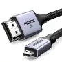 UGREEN HD164 Micro HDMI uz HDMI 2.1 kabelis 8K 1m Pelēks