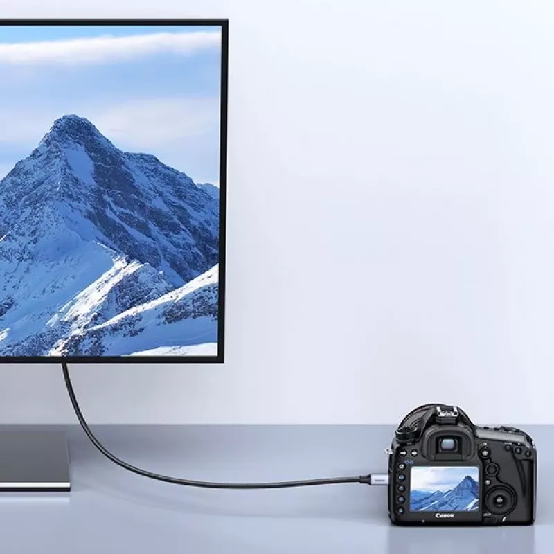 UGREEN HD164 Micro HDMI uz HDMI 2.1 kabelis 8K 2m Pelēks