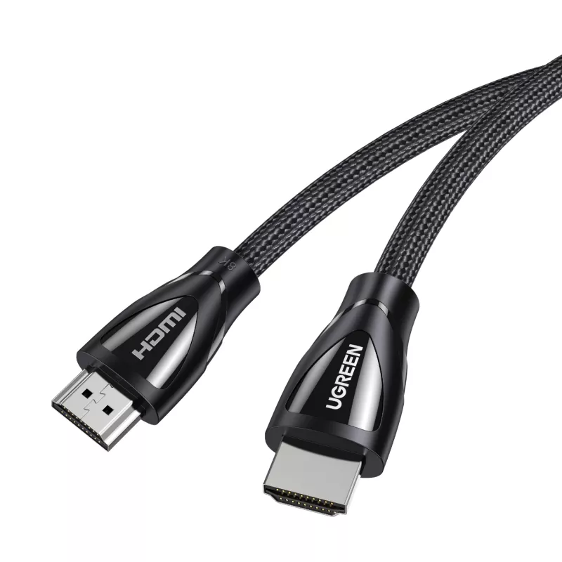 UGREEN HDMI 2.1 vīriešu-vīriešu kabelis 1M (8K@60Hz | 4K@120Hz) - Melns