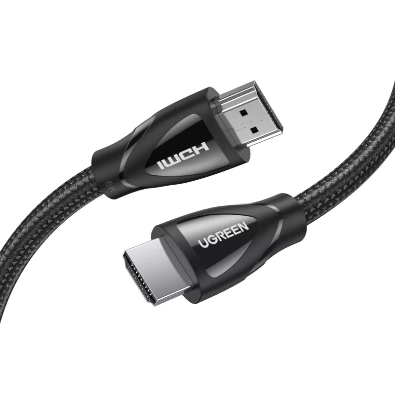 UGREEN HDMI 2.1 vīriešu-vīriešu kabelis 5M (8K@60Hz | 4K@120Hz) – Melns