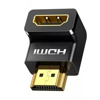 UGREEN HDMI leņķa adapteris 90 grādi apakšā 4K 60Hz HD112 Melns