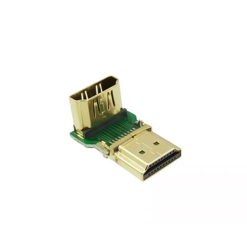 UGREEN HDMI leņķa adapteris 90 grādi apakšā 4K 60Hz HD112 Melns