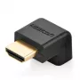 UGREEN HDMI leņķa adapteris 90 grādi apakšā 4K 60Hz HD112 Melns