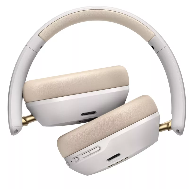UGREEN HiTune Max 5C Wireless Over-Ear Headphones, Hybrid ANC, Bluetooth 5.4, 40mm Drivers, 40-Hour Battery - Beige