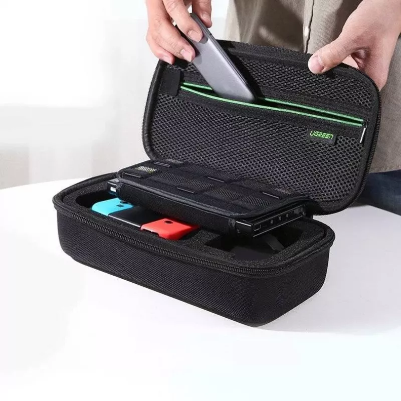 UGREEN LP145 Aizsargājošs maciņš Nintendo Switch, EVA cietais apvalks, Oxford melns