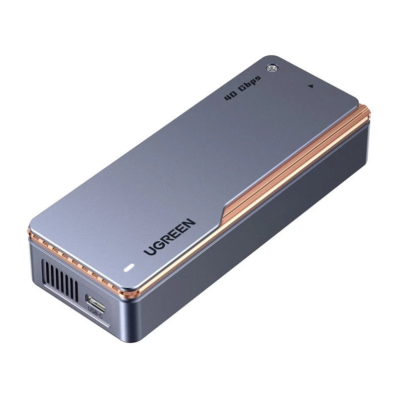 UGREEN M.2 NVMe SSD korpuss D703 USB4 40Gbps bez instrumentiem, alumīnija, kosmosa pelēks