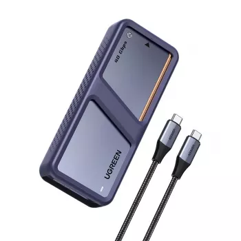 UGREEN M.2 NVMe SSD korpuss D703 USB4 40Gbps bez instrumentiem, alumīnija, kosmosa pelēks