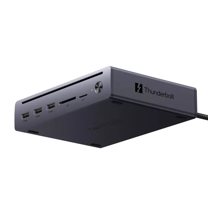 UGREEN Maxidok 10-in-1 Thunderbolt 5 dokstacija ar 8K trīskāršu displeju un 140W jaudas piegādi