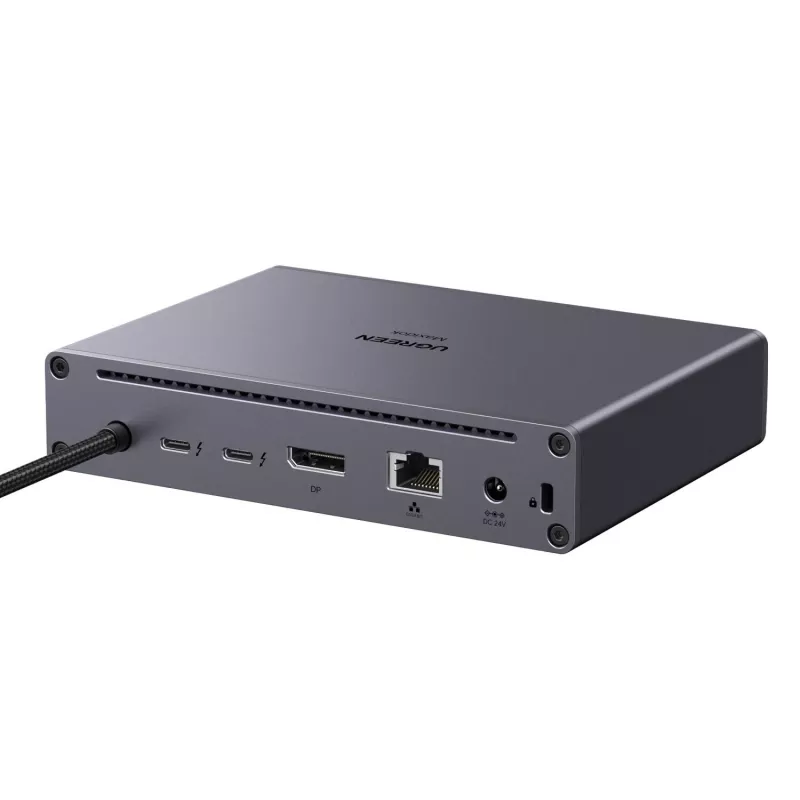UGREEN Maxidok 10-in-1 Thunderbolt 5 dokstacija ar 8K trīskāršu displeju un 140W jaudas piegādi