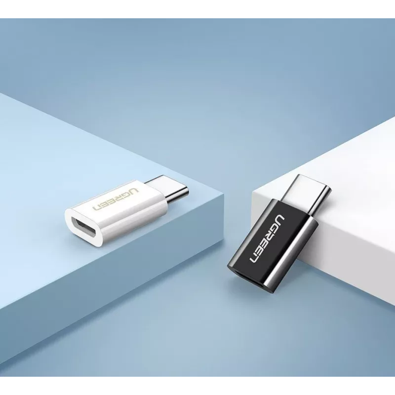 UGREEN Micro USB uz USB-C Adapter Melns (30391)