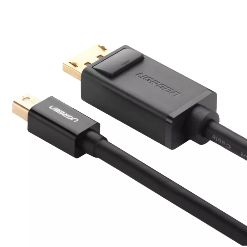 UGREEN Mini DisplayPort uz DisplayPort kabelis 1,5 m melns