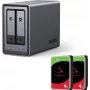 UGREEN NASync DXP2800 2 līmeņu NAS ar 8TB (2x Seagate IronWolf 4TB), Intel N100, 2.5GbE