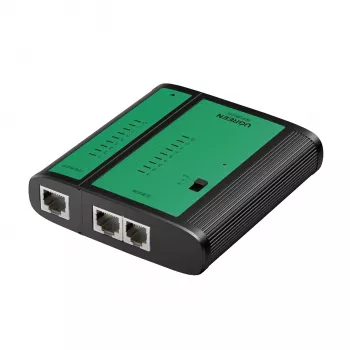 UGREEN tīkla un telefona kabeļu testeris RJ45 RJ11 nepārtrauktības testeris Cat5 Cat5e Cat6 Cat6a Cat7 Ethernet un telefona kabeļiem ar LED indikatoriem, atdalāmu tālvadības bloku, 9V bateriju, NW167