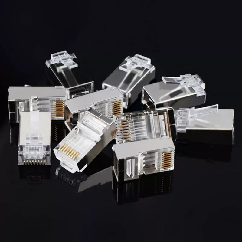 UGREEN NW111 RJ45 Cat6 Ethernet tīkla savienotājs, 100 gab. - Sudraba/Caurspīdīgs