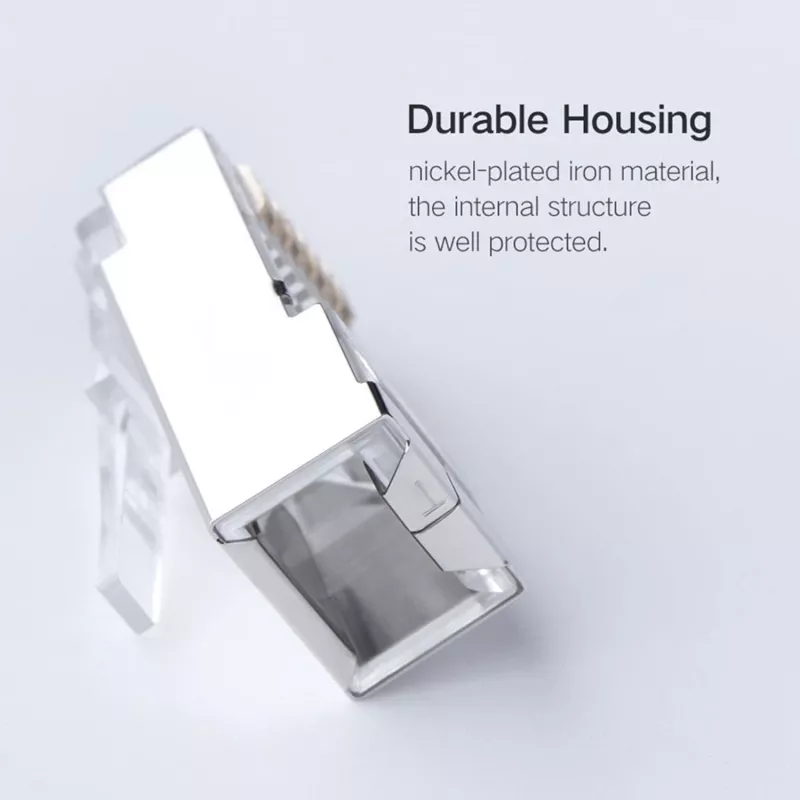 UGREEN NW111 RJ45 Cat6 Ethernet tīkla savienotājs, 100 gab. - Sudraba/Caurspīdīgs