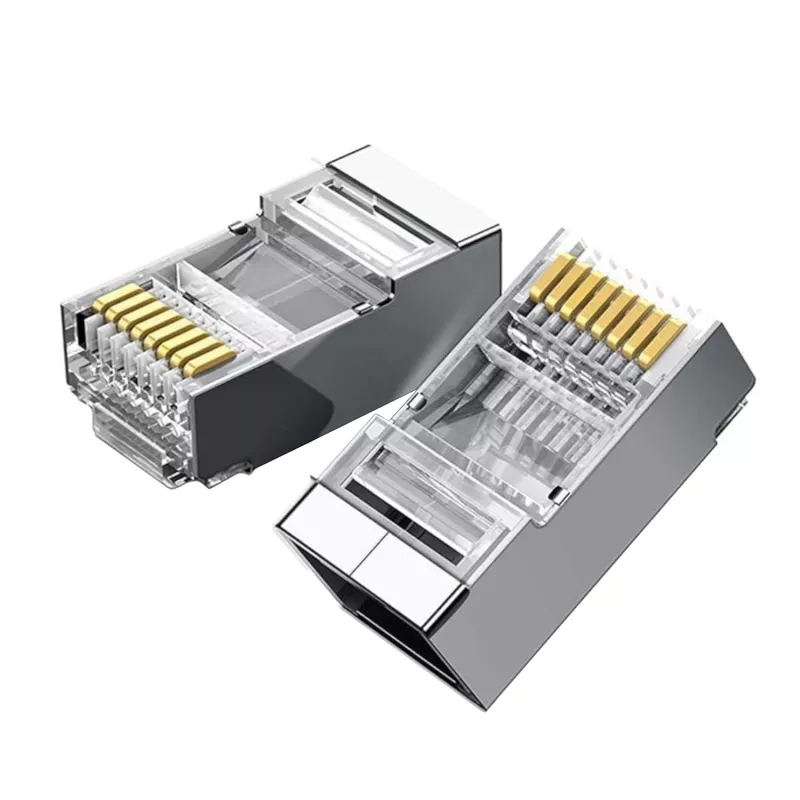 UGREEN NW111 RJ45 Cat6 Ethernet tīkla savienotājs, 100 gab. - Sudraba/Caurspīdīgs
