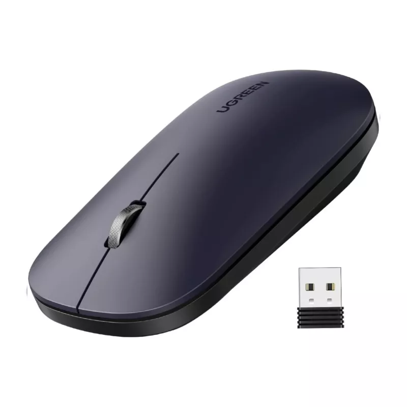 UGREEN Portable 2,4 GHz bezvadu pele - melna