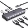 UGREEN Revodok Pro 206 USB-C 6-in-1 centrmezgls ar 4K HDMI, 100W PD, Gigabit Ethernet, USB 3.0
