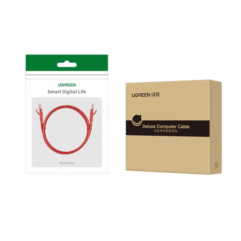 UGREEN RJ45 CAT6 Ethernet 0,5 m LAN tīkla kabelis - sarkans (1Gbps, 250MHz)