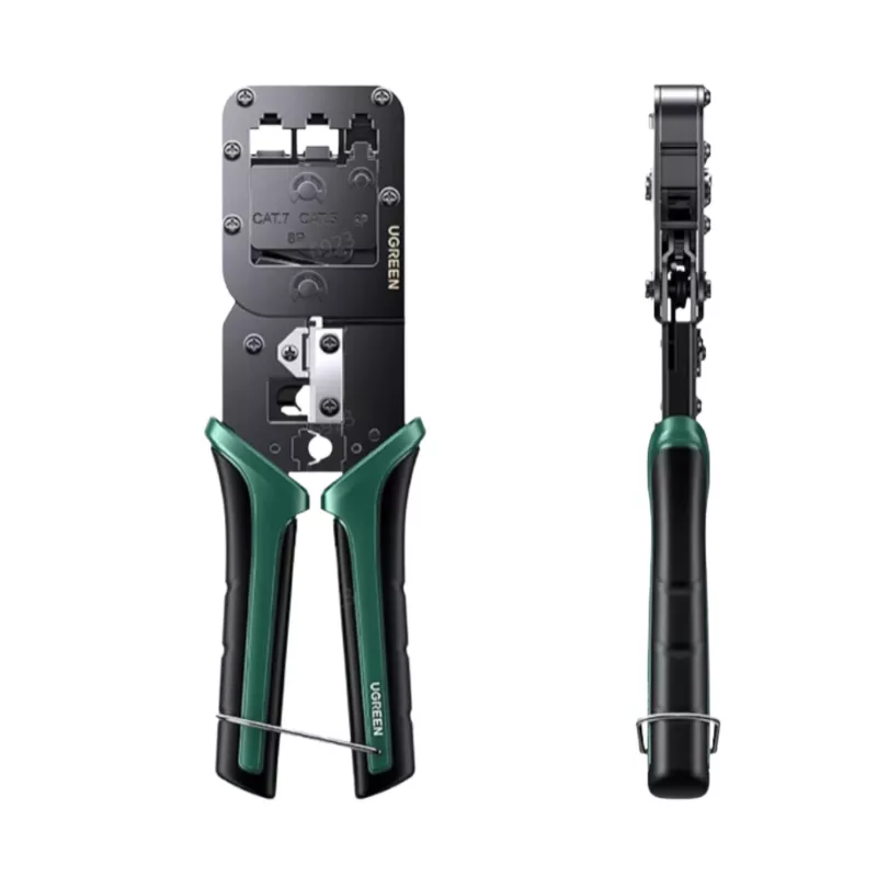 UGREEN RJ45 tīkla gofrēšanas instruments Pass-Through gofrētājs griezējs noņēmējs RJ45 RJ12 RJ11 Cat5 Cat5e Cat6 Cat6a Cat7 Cat8