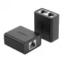 UGREEN RJ45 sadalītājs 2 iepakojumā (melns) - Ethernet tīkla sadalītājs, 1x RJ45 vīrietis uz 2x RJ45 sieviete, 100Mbps, Cat5/Cat5e/Cat6 saderīgs, pasīvs, Plug & Play
