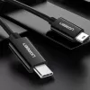 UGREEN US242 USB-C uz Mini USB kabelis 1m Melns