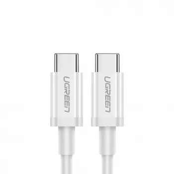 UGREEN US264 USB-C uz USB-C kabelis 1m Balts 100W PD QC AFC