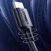 UGREEN US286 USB-C uz USB-C kabelis 1m Melns - PD QC 3A 480Mbps
