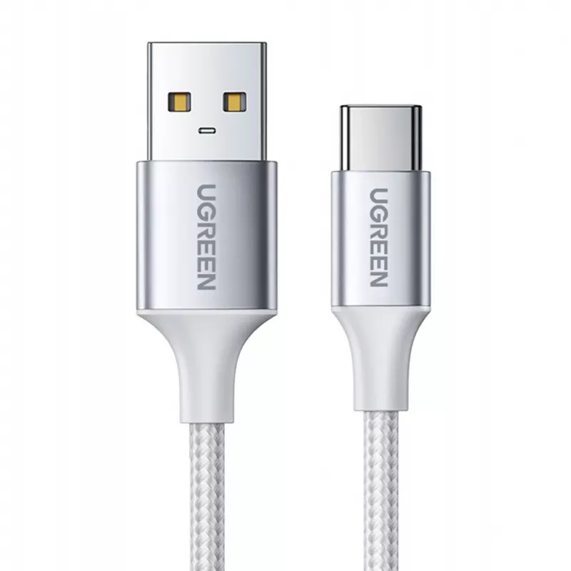 UGREEN US288 USB-A uz USB-C kabelis QC 3.0 3A 1m Balts