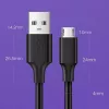 UGREEN US289 Micro USB / USB-A Cable 0.25m - Melns