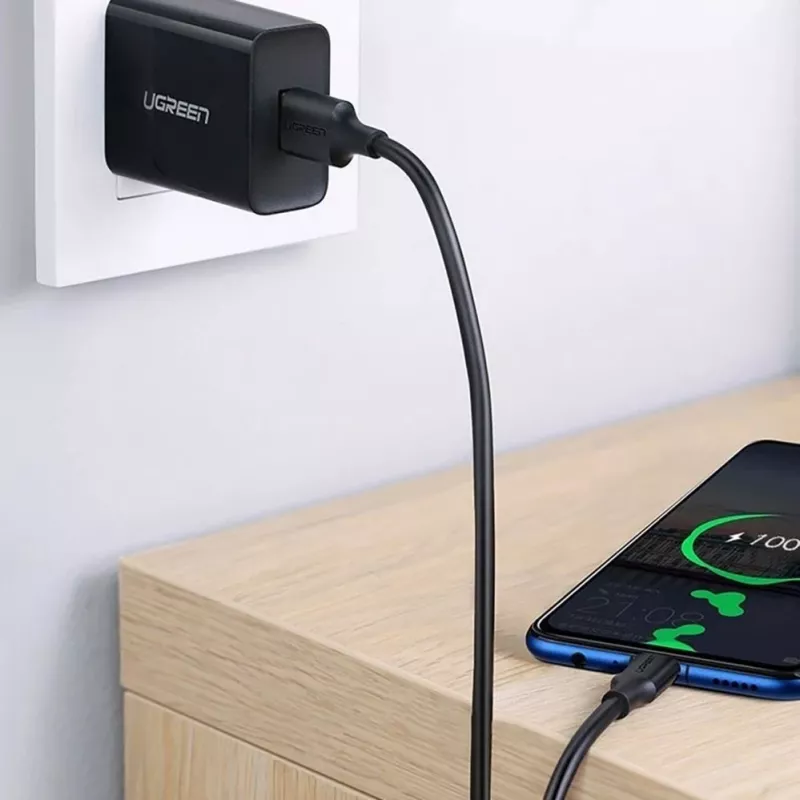 UGREEN US289 Micro USB / USB-A Cable 0.25m - Melns