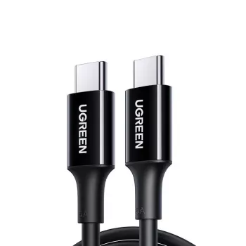 UGREEN US300 USB-C uz USB-C kabelis 480Mbps 5A 1m Melns
