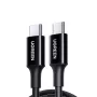 UGREEN US300 USB-C uz USB-C kabelis 480Mbps 5A 1m Melns