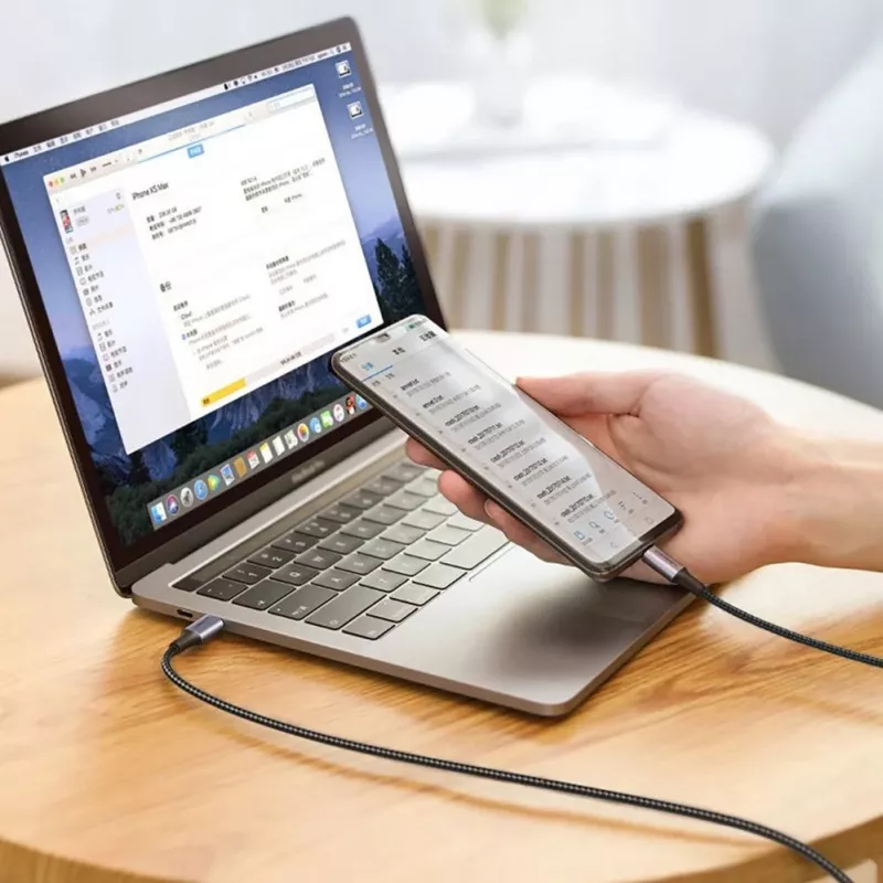UGREEN US316 USB-C to USB-C kabelis 100W 5A 480Mbps 1,5m Pelēks