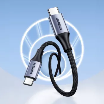 UGREEN US535 USB-C uz USB-C PD kabelis 240W 5A 1m - Pelēks