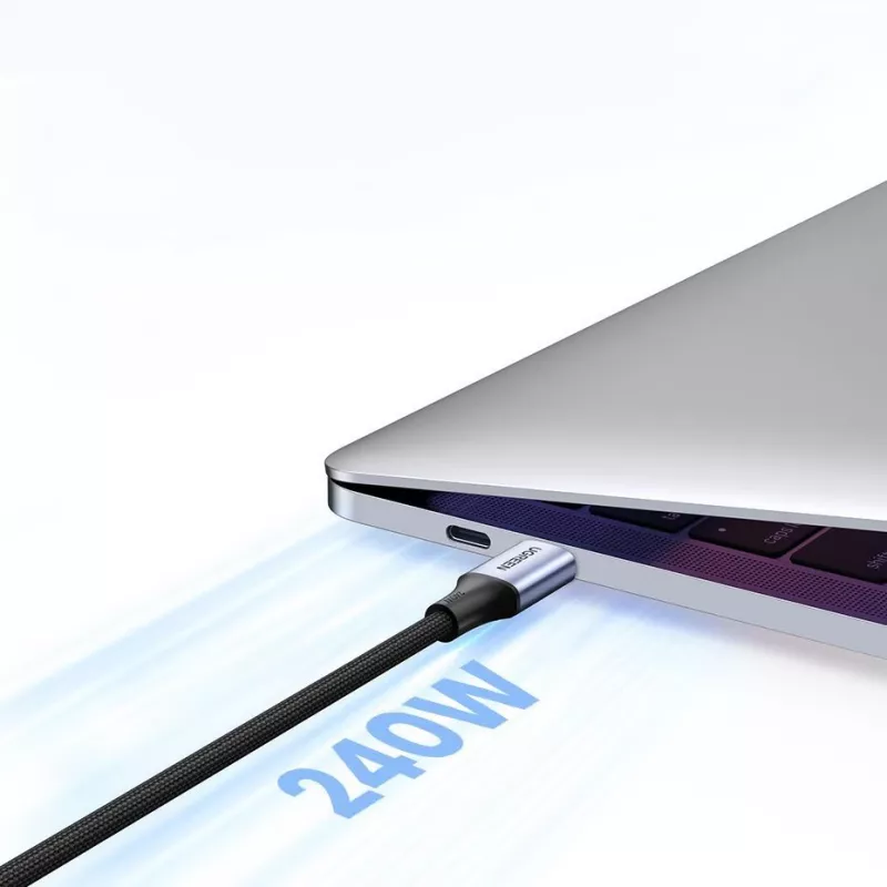 UGREEN US535 USB-C uz USB-C PD kabelis 240W 5A 1m - Pelēks