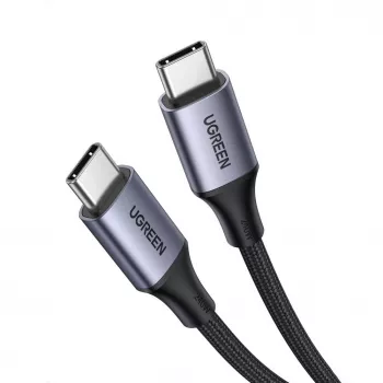 UGREEN US535 USB-C uz USB-C PD kabelis 240W 5A 1m - Pelēks