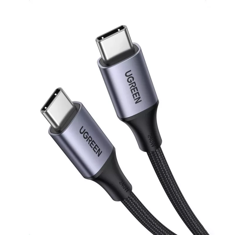 UGREEN US535 USB-C uz USB-C PD kabelis 240W 5A 1m - Pelēks
