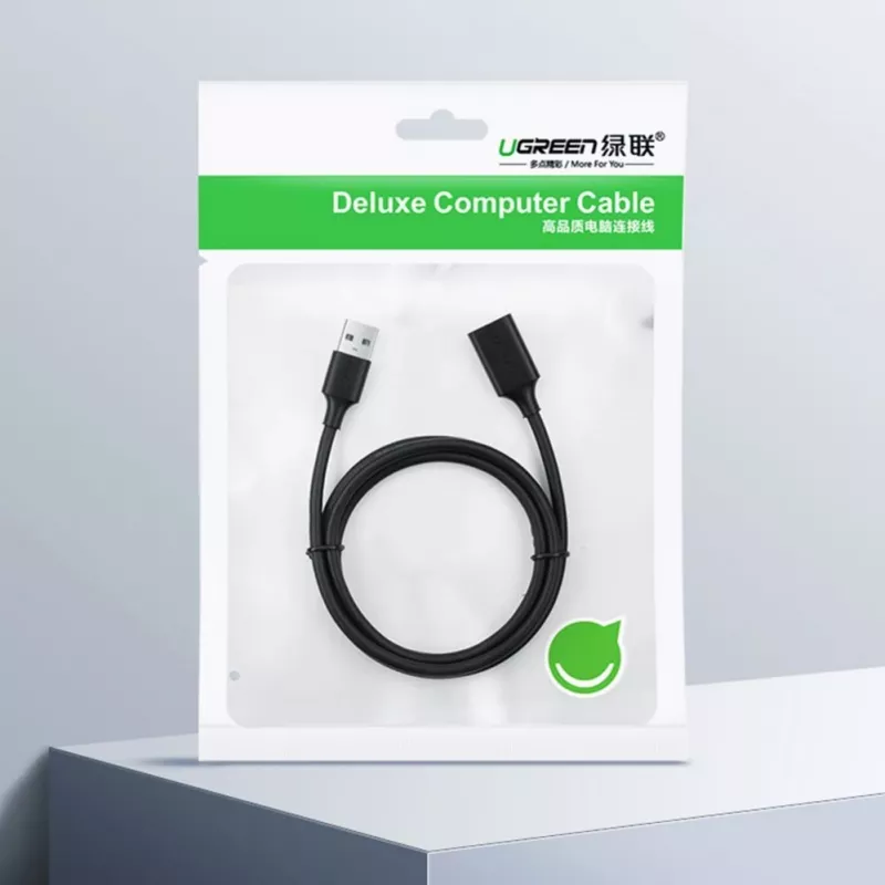 UGREEN USB 2.0 pagarinājuma kabelis 5m Melns (US103)